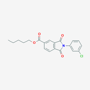 molecular formula C20H18ClNO4 B342166 Pentyl 2-(3-chlorophenyl)-1,3-dioxoisoindoline-5-carboxylate 