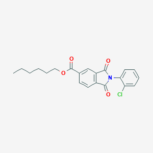 molecular formula C21H20ClNO4 B342167 Hexyl 2-(2-chlorophenyl)-1,3-dioxoisoindoline-5-carboxylate 