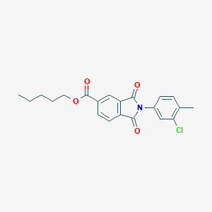 molecular formula C21H20ClNO4 B342168 Pentyl 2-(3-chloro-4-methylphenyl)-1,3-dioxoisoindoline-5-carboxylate 