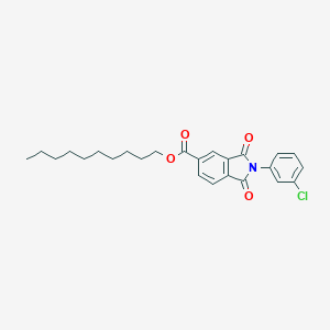 molecular formula C25H28ClNO4 B342169 Decyl 2-(3-chlorophenyl)-1,3-dioxo-5-isoindolinecarboxylate 