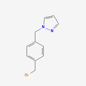 molecular formula C11H11BrN2 B3421722 1-(4-(bromomethyl)benzyl)-1H-pyrazole CAS No. 222720-87-8