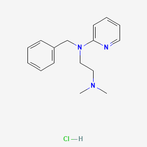 molecular formula C16H21N3.ClH<br>C16H22ClN3 B3421731 Tripelennamine hydrochloride CAS No. 22306-05-4
