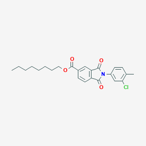 molecular formula C24H26ClNO4 B342176 Octyl 2-(3-chloro-4-methylphenyl)-1,3-dioxo-5-isoindolinecarboxylate 
