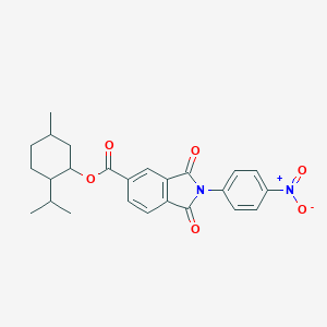 molecular formula C25H26N2O6 B342178 2-Isopropyl-5-methylcyclohexyl 2-{4-nitrophenyl}-1,3-dioxo-5-isoindolinecarboxylate 