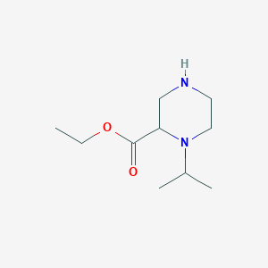 molecular formula C10H20N2O2 B3421780 2-Piperazinecarboxylic acid, 1-(1-methylethyl)-, ethyl ester CAS No. 226068-05-9