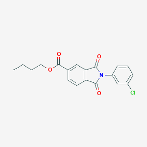 molecular formula C19H16ClNO4 B342179 Butyl 2-(3-chlorophenyl)-1,3-dioxo-5-isoindolinecarboxylate 