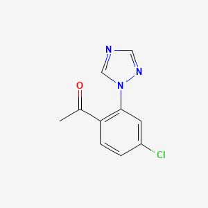 1-[4-chloro-2-(1H-1,2,4-triazol-1-yl)phenyl]ethan-1-one