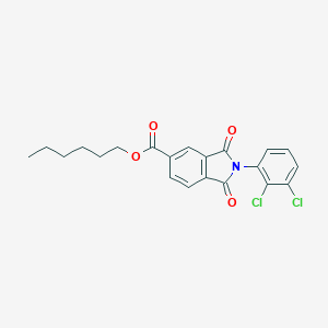 molecular formula C21H19Cl2NO4 B342183 Hexyl 2-(2,3-dichlorophenyl)-1,3-dioxoisoindoline-5-carboxylate 