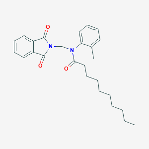 molecular formula C26H32N2O3 B342184 N-[(1,3-dioxo-1,3-dihydro-2H-isoindol-2-yl)methyl]-N-(2-methylphenyl)decanamide 