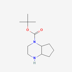 molecular formula C12H22N2O2 B3421862 Tert-butyl octahydro-1H-cyclopenta[B]pyrazine-1-carboxylate CAS No. 2305079-60-9
