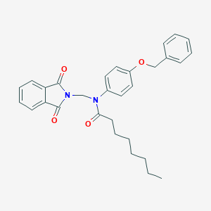 molecular formula C30H32N2O4 B342188 N-[4-(benzyloxy)phenyl]-N-[(1,3-dioxo-1,3-dihydro-2H-isoindol-2-yl)methyl]octanamide 
