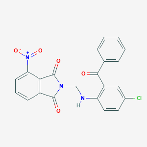 molecular formula C22H14ClN3O5 B342190 2-[(2-benzoyl-4-chloroanilino)methyl]-4-nitro-1H-isoindole-1,3(2H)-dione 