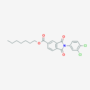 Heptyl 2-(3,4-dichlorophenyl)-1,3-dioxo-5-isoindolinecarboxylate