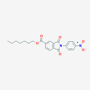 molecular formula C22H22N2O6 B342195 Heptyl 2-{4-nitrophenyl}-1,3-dioxoisoindoline-5-carboxylate 