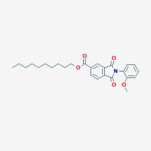 molecular formula C26H31NO5 B342196 Decyl 2-(2-methoxyphenyl)-1,3-dioxo-5-isoindolinecarboxylate 