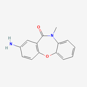molecular formula C14H12N2O2 B3421962 2-Amino-10-methyl-dibenz(b,f)(1,4)oxazepin-11-(10H)-one CAS No. 23474-62-6