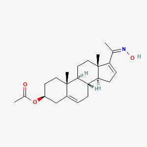 molecular formula C23H33NO3 B3421978 [(3S,8R,9S,10R,13S,14S)-17-[(Z)-N-hydroxy-C-methylcarbonimidoyl]-10,13-dimethyl-2,3,4,7,8,9,11,12,14,15-decahydro-1H-cyclopenta[a]phenanthren-3-yl] acetate CAS No. 23549-26-0