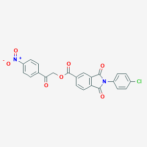 molecular formula C23H13ClN2O7 B342203 2-(4-nitrophenyl)-2-oxoethyl 2-(4-chlorophenyl)-1,3-dioxo-2,3-dihydro-1H-isoindole-5-carboxylate 