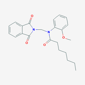 molecular formula C23H26N2O4 B342204 N-[(1,3-dioxo-1,3-dihydro-2H-isoindol-2-yl)methyl]-N-(2-methoxyphenyl)heptanamide 