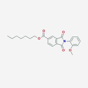 molecular formula C23H25NO5 B342209 heptyl 2-(2-methoxyphenyl)-1,3-dioxo-2,3-dihydro-1H-isoindole-5-carboxylate 