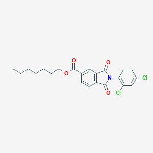 molecular formula C22H21Cl2NO4 B342210 Heptyl 2-(2,4-dichlorophenyl)-1,3-dioxoisoindoline-5-carboxylate 