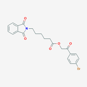 molecular formula C22H20BrNO5 B342213 2-(4-bromophenyl)-2-oxoethyl 6-(1,3-dioxo-1,3-dihydro-2H-isoindol-2-yl)hexanoate 