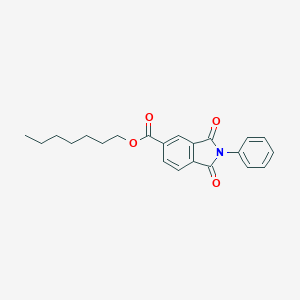 molecular formula C22H23NO4 B342222 Heptyl 1,3-dioxo-2-phenyl-5-isoindolinecarboxylate 