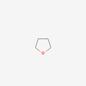 molecular formula C4H8O<br>C4H8O<br>(CH2)3CH2O B3422225 Tetrahydrofuran CAS No. 24979-97-3