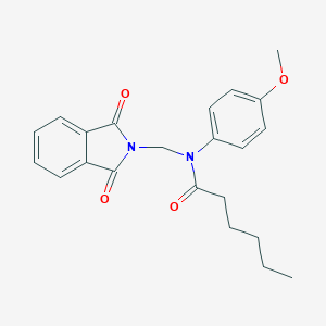 molecular formula C22H24N2O4 B342223 N-[(1,3-dioxo-1,3-dihydro-2H-isoindol-2-yl)methyl]-N-(4-methoxyphenyl)hexanamide 