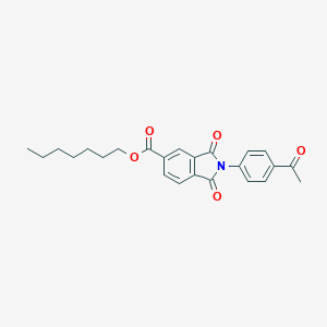 Heptyl 2-(4-acetylphenyl)-1,3-dioxo-5-isoindolinecarboxylate