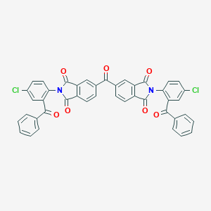 molecular formula C43H22Cl2N2O7 B342226 2-(2-benzoyl-4-chlorophenyl)-5-{[2-(2-benzoyl-4-chlorophenyl)-1,3-dioxo-2,3-dihydro-1H-isoindol-5-yl]carbonyl}-1H-isoindole-1,3(2H)-dione 