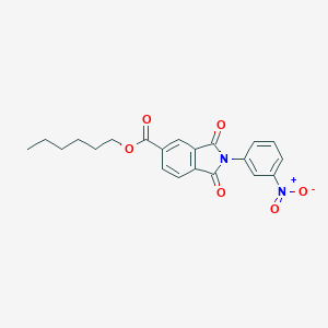 molecular formula C21H20N2O6 B342229 Hexyl 2-{3-nitrophenyl}-1,3-dioxo-5-isoindolinecarboxylate 
