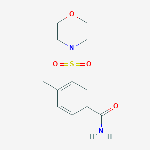 molecular formula C12H16N2O4S B342233 4-Methyl-3-(morpholin-4-ylsulfonyl)benzamide 