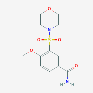 molecular formula C12H16N2O5S B342236 4-Methoxy-3-(4-morpholinylsulfonyl)benzamide 