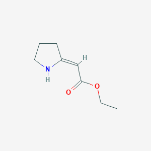 molecular formula C8H13NO2 B3422364 (Z)-ethyl 2-(pyrrolidin-2-ylidene)acetate CAS No. 25219-53-8