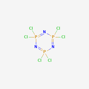 molecular formula (NPCl2)3<br>Cl6N3P3 B3422370 Phosphonitrilic chloride trimer CAS No. 25231-98-5