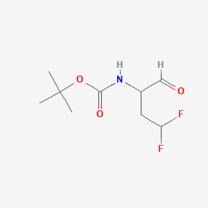 molecular formula C9H15F2NO3 B3422378 tert-butyl N-(4,4-difluoro-1-oxobutan-2-yl)carbamate CAS No. 252357-36-1
