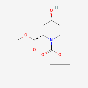 molecular formula C12H21NO5 B3422402 1-tert-butyl 2-methyl (2S,4R)-4-hydroxypiperidine-1,2-dicarboxylate CAS No. 254882-06-9