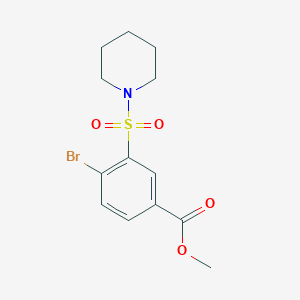 molecular formula C13H16BrNO4S B342242 Methyl 4-bromo-3-(piperidin-1-ylsulfonyl)benzoate 