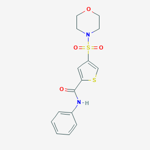 molecular formula C15H16N2O4S2 B342246 4-(4-morpholinylsulfonyl)-N-phenyl-2-thiophenecarboxamide 