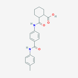 molecular formula C22H24N2O4 B342254 2-{[4-(4-Toluidinocarbonyl)anilino]carbonyl}cyclohexanecarboxylic acid 