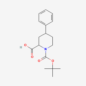 molecular formula C17H23NO4 B3422625 1-(Tert-butoxycarbonyl)-4-phenylpiperidine-2-carboxylic acid CAS No. 261777-36-0