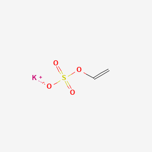 molecular formula C2H3KO4S B3422628 Sulfuric acid, monoethenyl ester, homopolymer, potassium salt CAS No. 26837-42-3