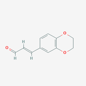 molecular formula C11H10O3 B3422639 3-(2,3-Dihydrobenzo[1,4]dioxin-6-yl)propenal CAS No. 261913-24-0