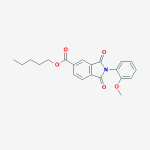 molecular formula C21H21NO5 B342264 Pentyl 2-(2-methoxyphenyl)-1,3-dioxo-5-isoindolinecarboxylate 