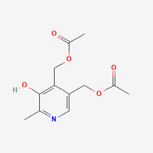 molecular formula C12H15NO5 B3422667 [4-(Acetyloxymethyl)-5-hydroxy-6-methylpyridin-3-yl]methyl acetate CAS No. 26280-83-1