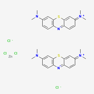 molecular formula C32H36Cl4N6S2Zn B3422672 Methylene Blue, zinc chloride double salt CAS No. 26283-09-0
