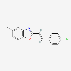 molecular formula C16H12ClNO B3422686 (E)-2-(4-Chlorostyryl)-5-methylbenzoxazole CAS No. 2639-35-2
