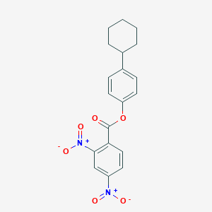 molecular formula C19H18N2O6 B342271 4-Cyclohexylphenyl 2,4-dinitrobenzoate 