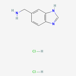 molecular formula C8H11Cl2N3 B3422779 (1H-Benzimidazol-5-ylmethyl)amine dihydrochloride CAS No. 267874-51-1
